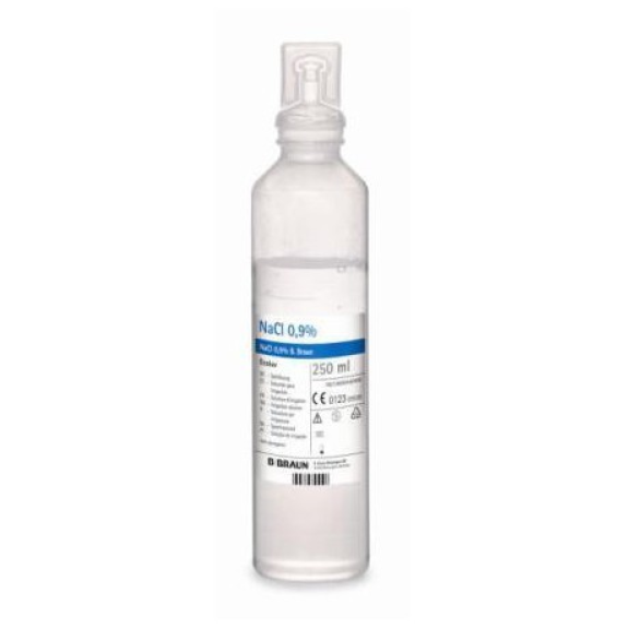 Solution saline physiologique ECOLAV pour les procédures chirurgicales et les soins des plaies - 20 bouteilles de 250 ml-Lire la description