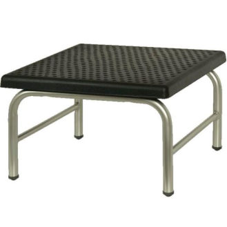 BANQUETA UN TRAMO CUADRADA CROMADA H42 45x45x25 cm-Leer más
