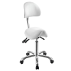 SGABELLO ERGONOMICO CON SCHIENALE AVVOLGENTE 1025A NOBLE ECOLINE COLORE BIANCO