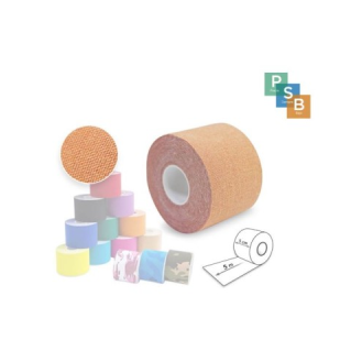 Venda neuromuscular Calvo Izquierdo SL - 5cm x 5m en beige, azul, rosa, negro, rojo, naranja, morado, verde, amarillo-Leer más