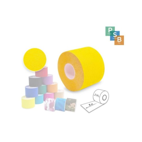 BENDAGGIO TAPE NEUROMUSCOLARE 5 CM X 5 M GIALLO BENDAGGIO TAPE NEUROMUSCOLARE 5 CM X 5 M GIALLO-Leggi tutto