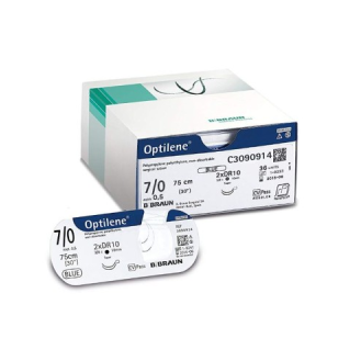 SUTURE OPTILENE (PREMILENE) BLEUE 5/0 DS-16 FIL LONG 45 CM AIGUILLE RC UD-Lire la description