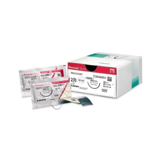 Novosyn Quick Incolor 4/0 DS-19, 70cm lang, resorbierbare synthetische Naht mit Edelstahlnadeln-Beschreibung lesen