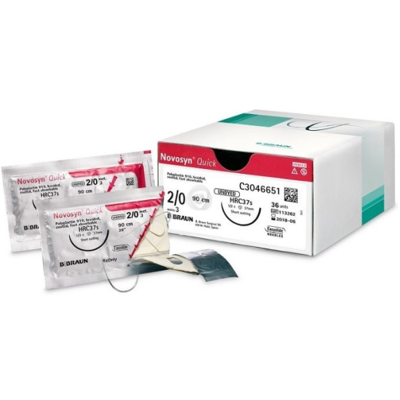 NOVOSYN QUICK (SAFIL QUICK) INCOLORE 3/0 DS-19, LONGUEUR FIL 70 CM . UNITÉ-Lire la description