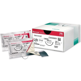 NOVOSYN QUICK (SAFIL QUICK) INCOLORE 5/0 DS-19 FIL LONG 45 CM, UD-Lire la description