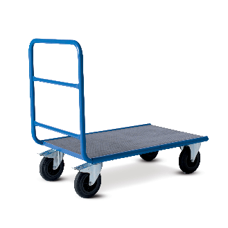 Chariot manutention avec dossier tubulaire charge 500kg - 80 x 120 x 100cm-Lire la description