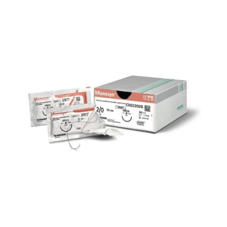 Monosyn Incolor 5/0 45cm Microneedle UD - Suture synthétique résorbable pour tissus fins et interventions potentiellement septiques-Lire la description
