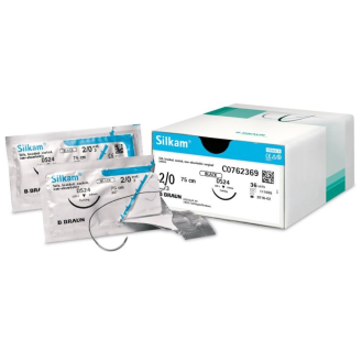 SEDA SILKAM NERO 5/0 HS-21 FILO LUNGO 75 CM PZ-Leggi tutto