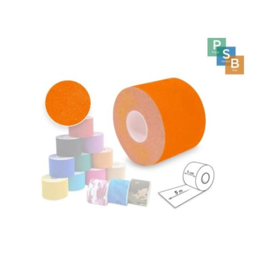 Orangefarbene Neuromuskuläre Bandage zur Vorbeugung und Behandlung von Verletzungen - 5cm x 5m-Beschreibung lesen