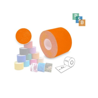Bandage neuromusculaire orange 5cm x 5m-Lire la description