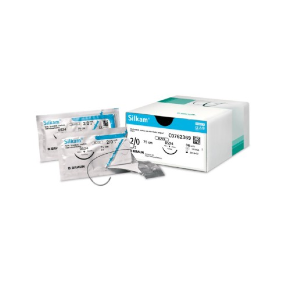 Braun Surgical Soie Silkam Noir 4/0 DS-19 PC Longueur de Suture Fil de 45 cm - Lot de 36 Braun Surgical Soie Silkam Noir 4/0 DS-19 PC Longueur de Suture Fil de 45 cm - Lot de 36-Lire la description