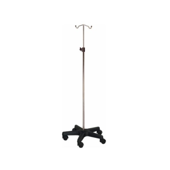 Soporte de goteo ajustable con ruedas y base de acero inoxidable-Leer más