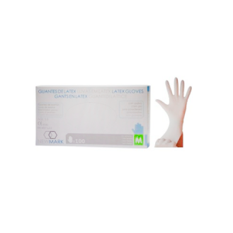 GANTS EN LATEX AVEC POUDRE T-M BOÎTE DE 100 UNITÉS-Lire la description