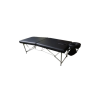 Klappbare Massageliege Aluminium Schwarz