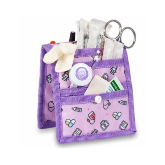 Pflege-Organizer-Etui mit rosa Zeichnungen MOD.KEEN.S-Beschreibung lesen