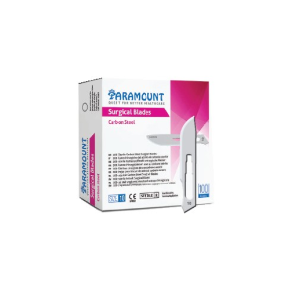 Paramount Steriles Kohlenstoffstahl Chirurgieklinge Nr. 23 - Box mit 100 Stück-Beschreibung lesen