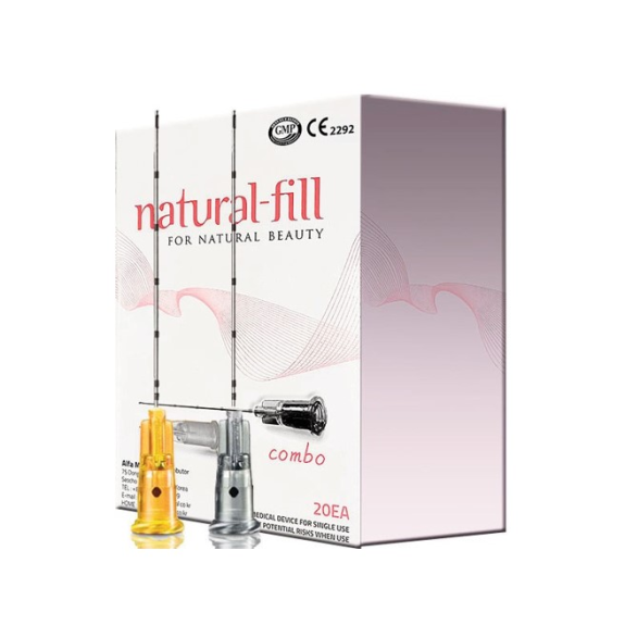 Combo de relleno facial AQULIFT con cánula graduada y guía de aguja para una penetración precisa en la piel-Leer más