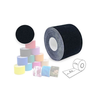 Bandage neuromusculaire Calvo Izquierdo SL, 2,5 cm x 5 m, noire-Lire la description