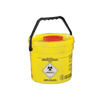 CONTENEUR D'AIGUILLES ET DÉCHETS DANGEREUX 4 LITRES-Lire la description