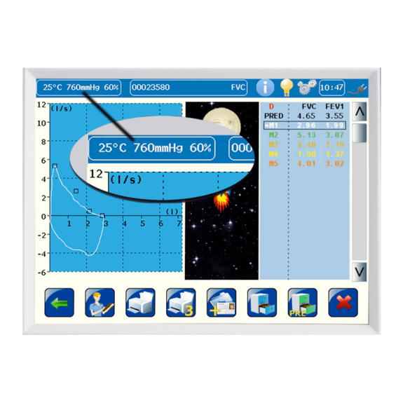 SPIROMETRO DATOSPIR TOUCH EASY D (TRASDUTTORE USA E GETTA)-Leggi tutto