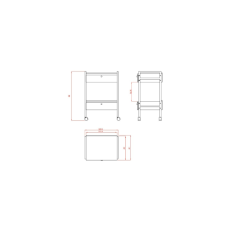 CHARIOT AUXILIAIRE EASY + AVEC 2 TIROIRS-Lire la description