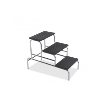 Tabouret trois sections chromé H-45"-Lire la description
