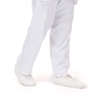 "CHAUSSETTE POLYÉTHYLÈNE BLANCHE 100 U."-Lire la description
