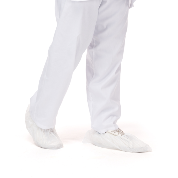 "CHAUSSETTE POLYÉTHYLÈNE BLANCHE 100 U."-Lire la description
