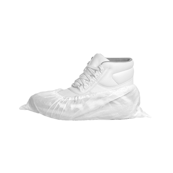 "CHAUSSETTE POLYÉTHYLÈNE BLANCHE 100 U."-Lire la description
