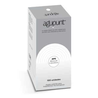 AGUJA DE PUNCION SECA (APS) REGULAR 0,30mm x 40mm CON GUIA (BLANCO) CAJA 100 UD-Leer más