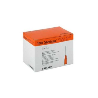 AIGUILLES 0,5mmX 16mm, 25G 5/8" BOÎTE 100 pcs (orange)-Lire la description