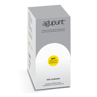 AGUPUNT Agujas Secas Regular APS 0,25mm x 40mm con Guía - Caja de 100-Leer más