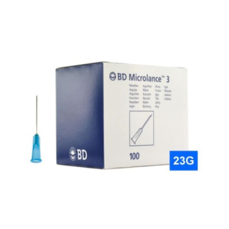 AGUJA 0.6mm X 25mm, 23G 1" LUER CAJA 100 UDS. (azul)-Leer más