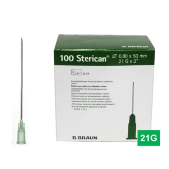 Braun Medical Sterican Hypodermic Needle 21Gx1" - 0,8x25mm (Grün) - Box mit 100 Stück-Beschreibung lesen