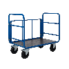 Chariot manutention 3 côtés tubulaires charge 500kg - 70 x 100 x 100cm