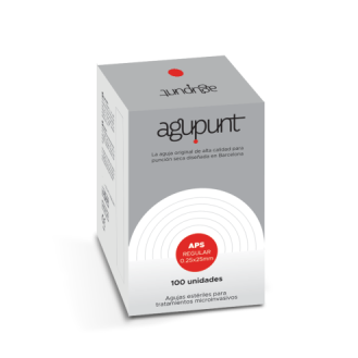AGUPUNT APS Dry Needling Nadeln 0,25 mm x 25 mm mit Führung (Rot) - Box mit 100 Stück-Beschreibung lesen