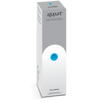 Aguja de Punción Regular AGUPUNT APS Dry Needling 0,30 mm x 100 mm con Guía (Azul Claro) - Caja de 100-Leer más