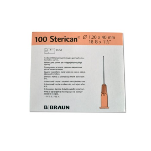 AGUJA 1.20mm X 40mm, 18G 1 1/2" CAJA 100 UDS (ROSA) BRAUN MEDICAL AGUJA 1.20mm X 40mm, 18G 1 1/2" CAJA 100 UDS (ROSA) BRAUN MEDICAL-Leer más
