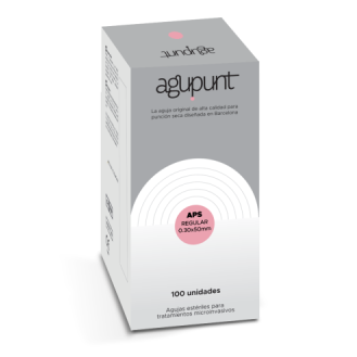 AGUJA DE PUNCION SECA (APS) REGULAR 0,30mm x 50mm CON GUIA (ROSA) CAJA 100 UD-Leer más