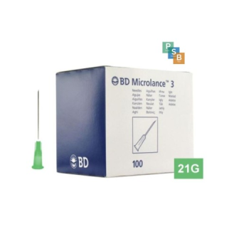 BD Microlance 3 Hypodermic Nadeln, 21G 1,5", 0,8mm x 40mm, steril, latexfrei, grün, Box mit 100 Stück-Beschreibung lesen