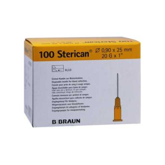 NADEL 25mm X 0,90mm 20G 1" BOX 100 STÜCK.-Beschreibung lesen