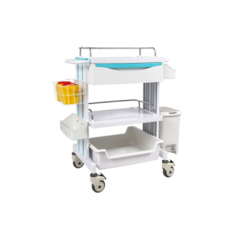 CHARIOT INFIRMIER AVEC SEAU POUR DÉCHETS ZIGERSAN-Lire la description