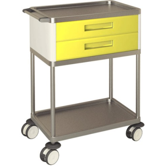 Carrello di assistenza con 2 cassetti medi-Leggi tutto