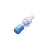 Safsite Connector Box mit 50 Einheiten: Nadelloses Ventil mit Schutzkappe, Luer-Lock-Anschlüssen und lipidsbeständigem Polycarbonat-Material.