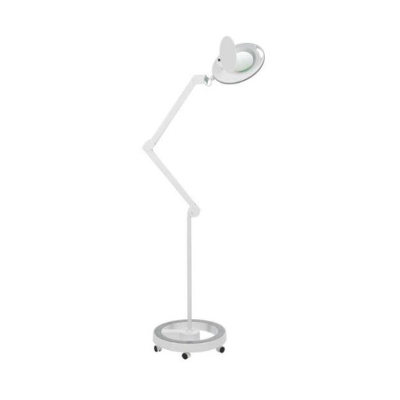 LAMPARA LUPA 5 DIOPTRIAS LUZ LED CON BASE RODABLE-Leer más