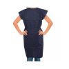 Blouse de patient sans manches bleu marine KLMED - Lot de 10