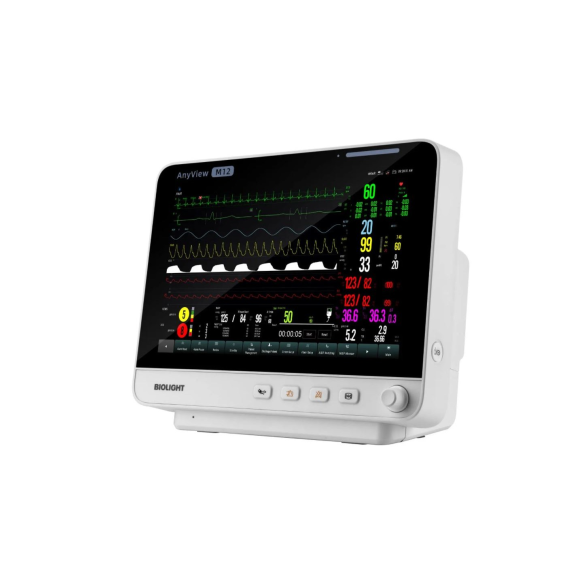 Monitor Multiparamétrico BIOLIGHT M12 con ECG, SpO2, NIBP y Temperatura-Leer más