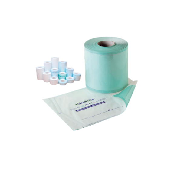 Rollos de esterilización de 25cm x 200m con indicadores de cambio de color-Leer más