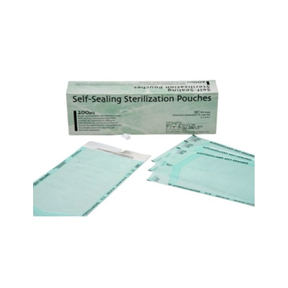 Euro Clinical Service Autoclave Autocollant 300x370, 200 uds - Sobres de esterilización autoadhesivos seguros y rápidos con indicadores químicos-Leer más