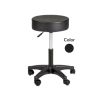 Drehhocker mit Rollen, Aluminiumfuß H186 - Farbe Schwarz